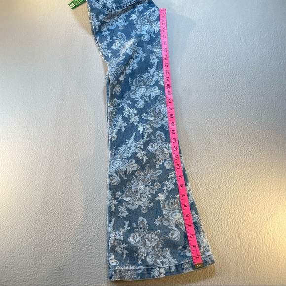 Gap x Love Shack Fancy Women’s ‘70s Flare High Rise Floral Jeans Size 25 - Picture 13 of 16